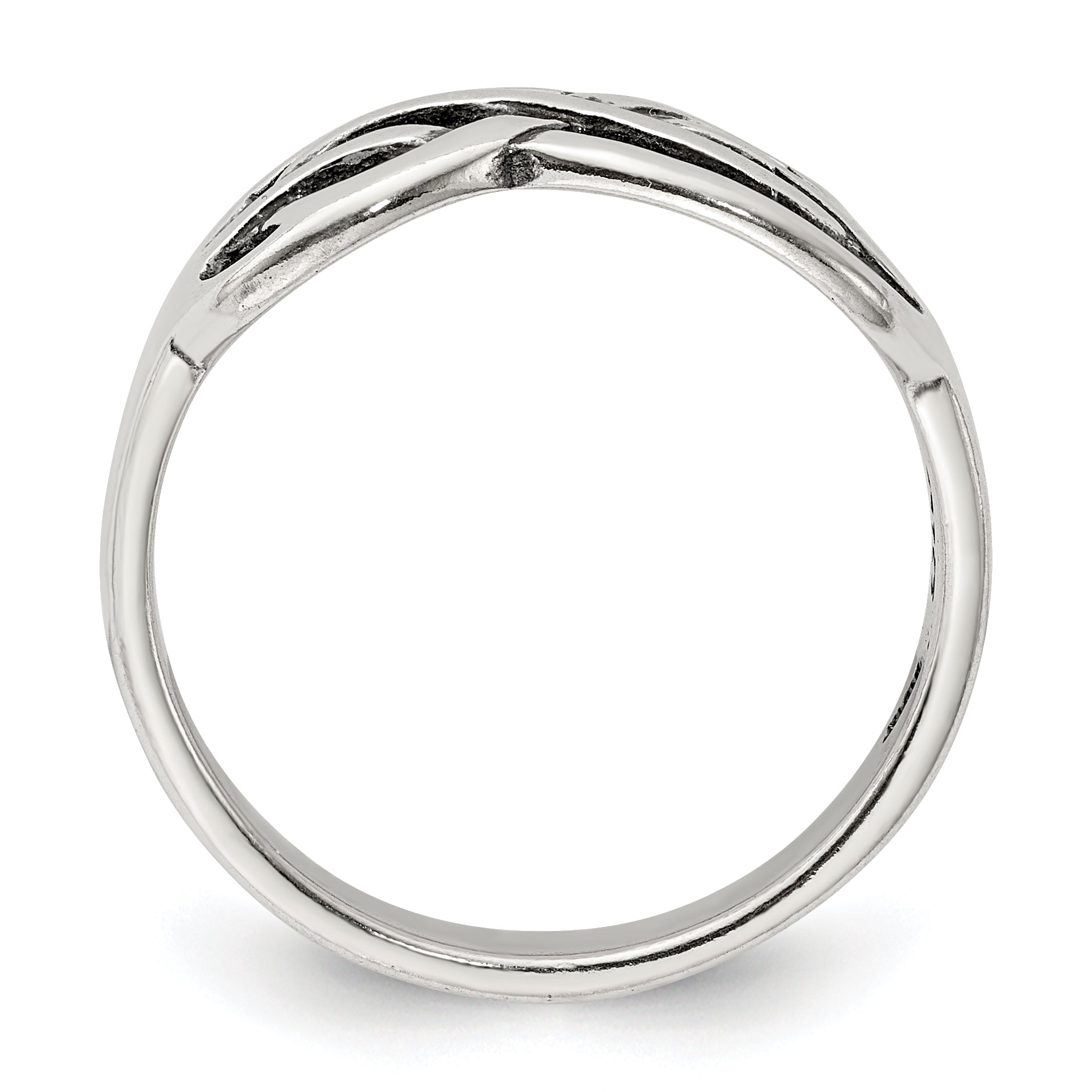 Sterling Silver Antiqued Knot Ring Secondary image