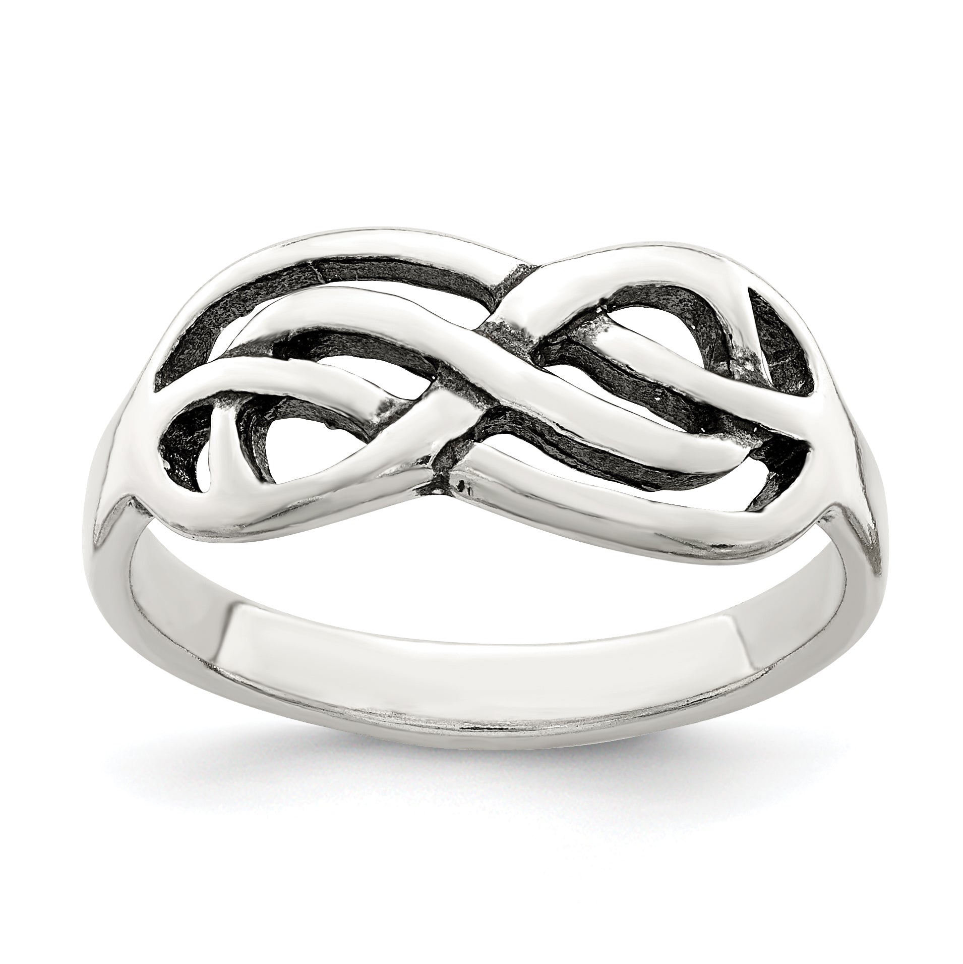 Sterling Silver Antiqued Knot Ring Main image