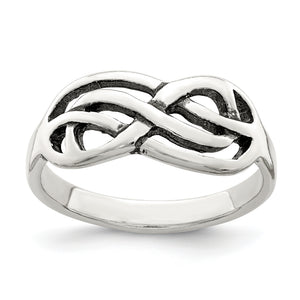 Knot Ring in Sterling Silver, Antiqued - Sophia Jewelers