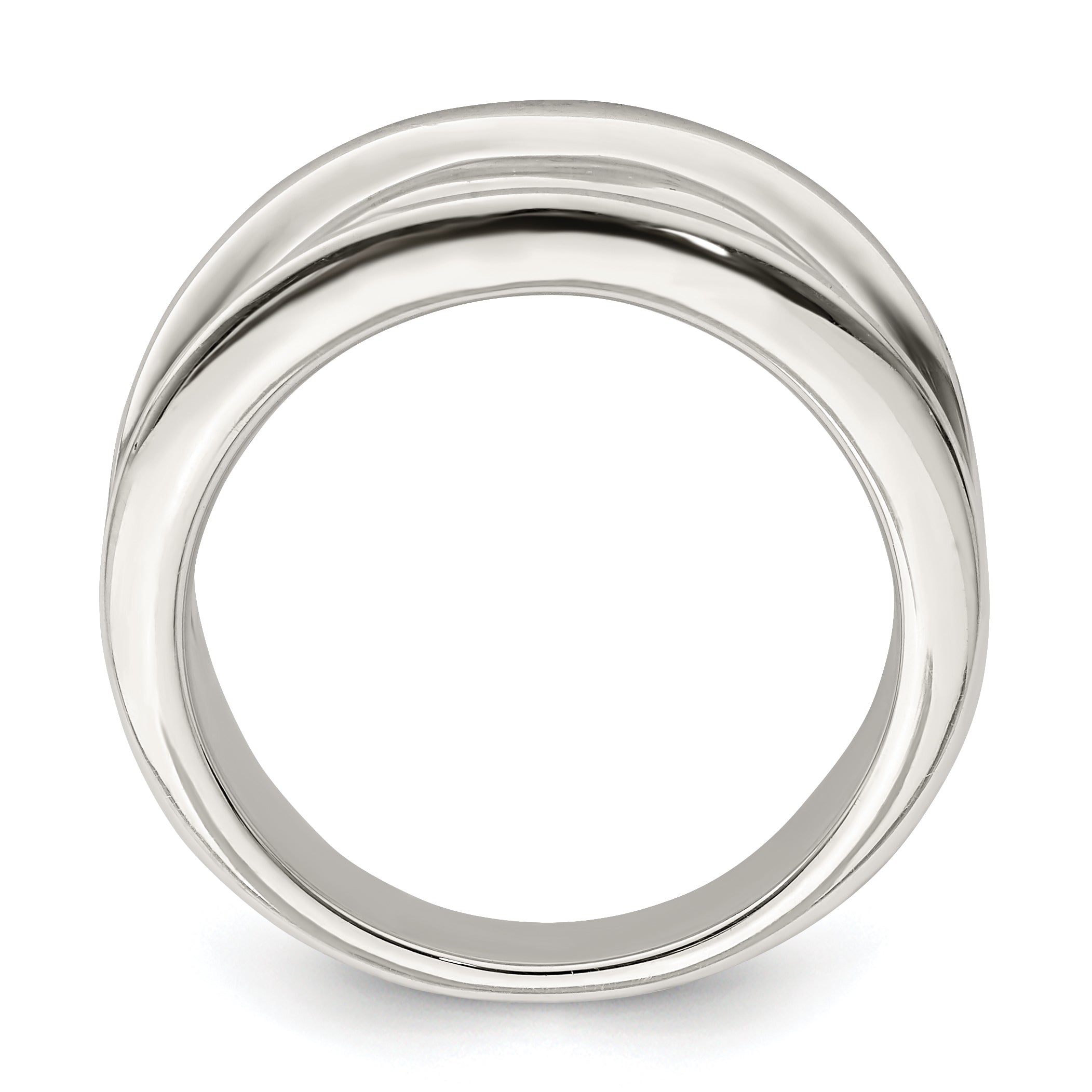 Sterling Silver 15mm Tapered Ring Secondary image