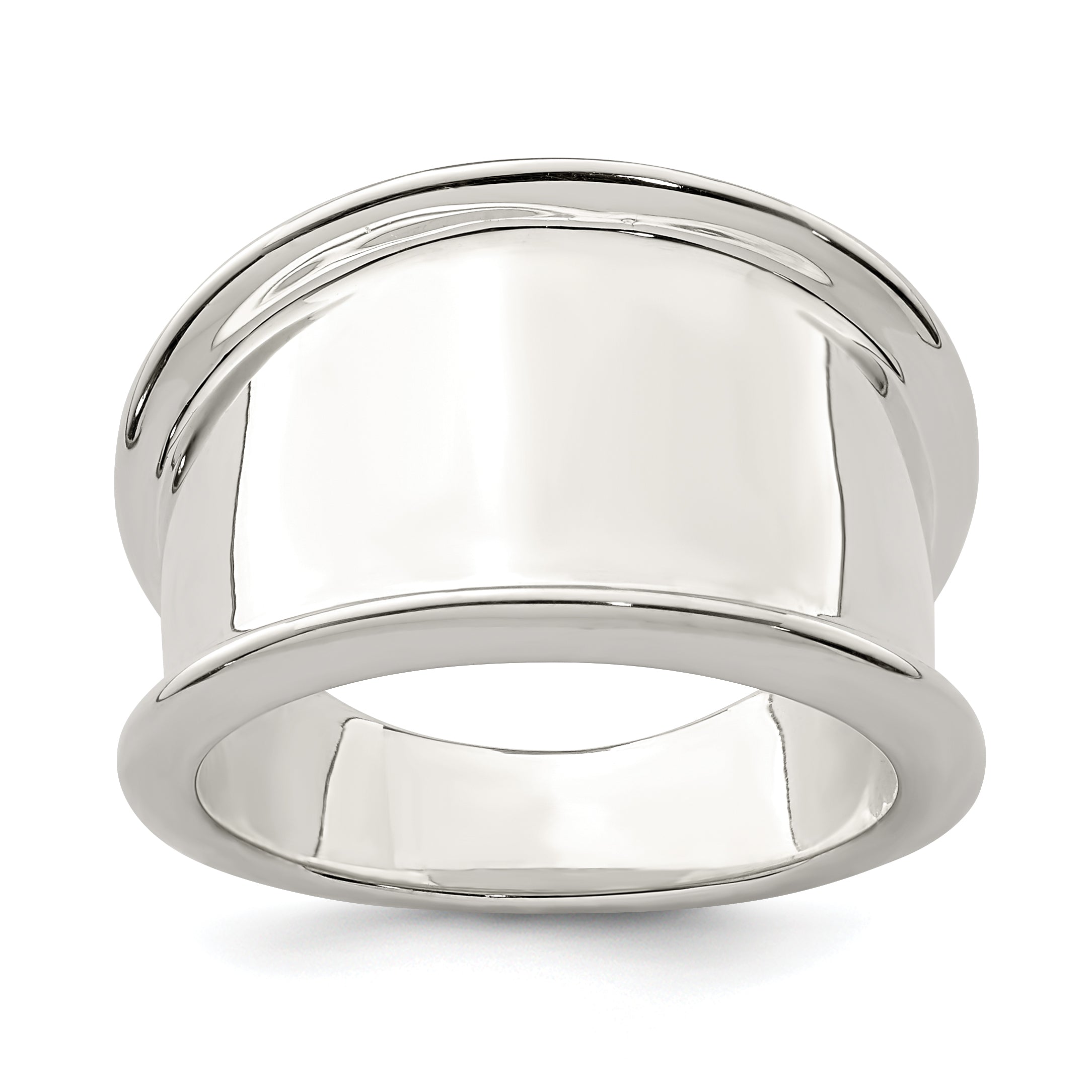 Sterling Silver 15mm Tapered Ring Main image