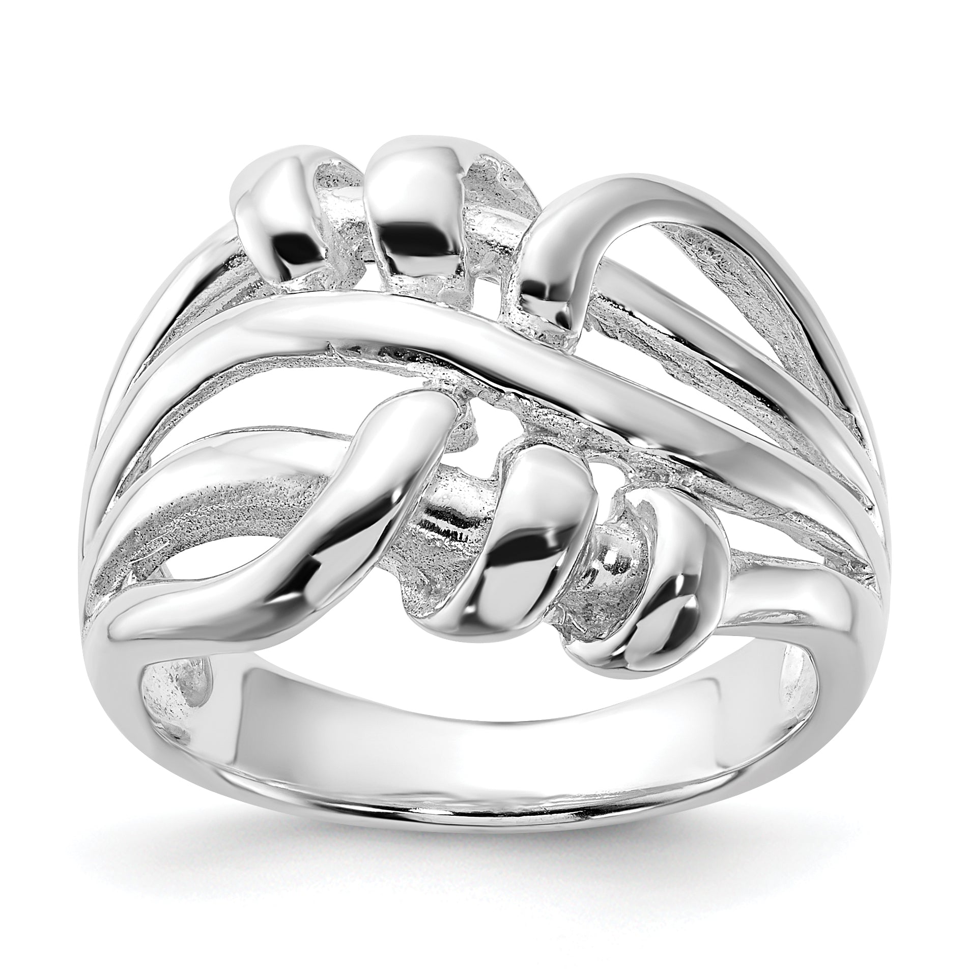 Sterling Silver Polished Fancy Twist Ring Main image
