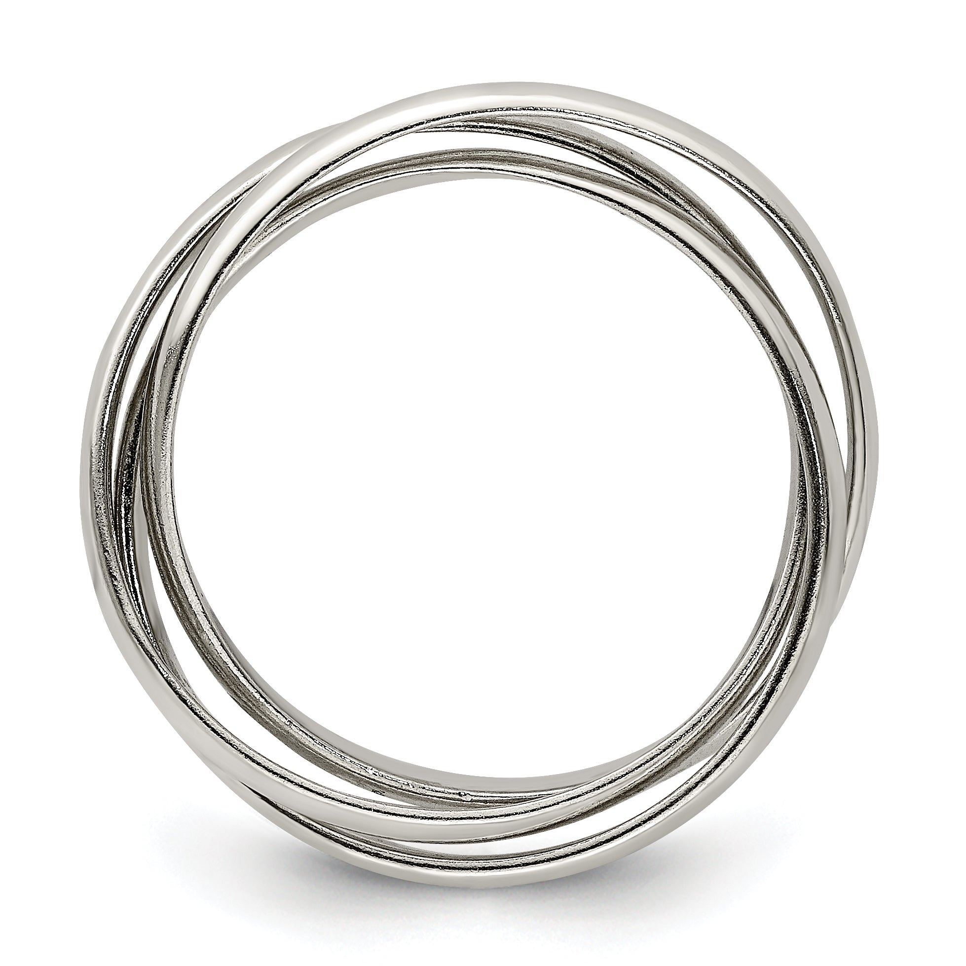 Sterling Silver Triple Intertwining Ring