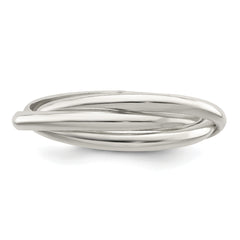 Sterling Silver Triple Intertwining Ring