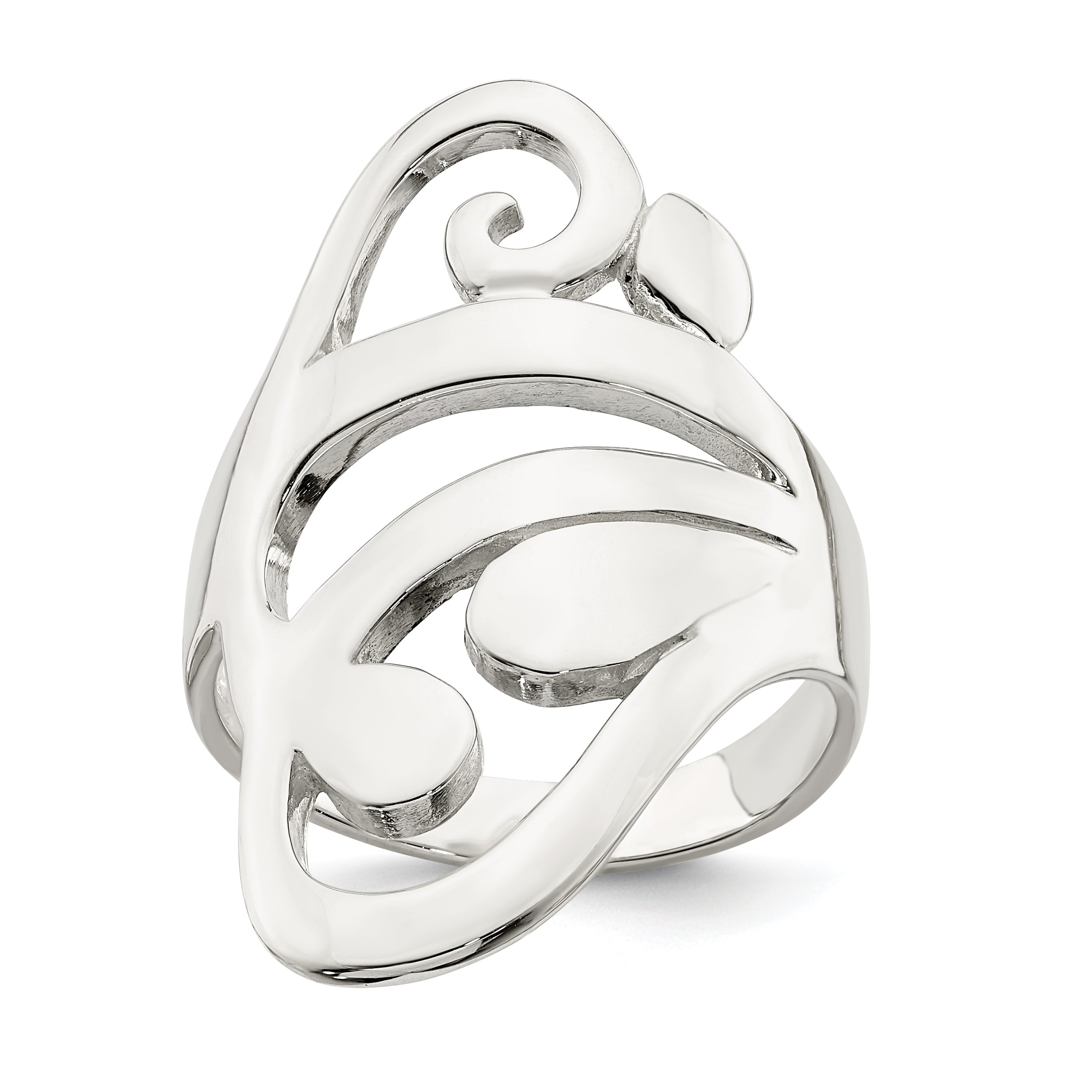 Sterling Silver Scroll Ring Main image