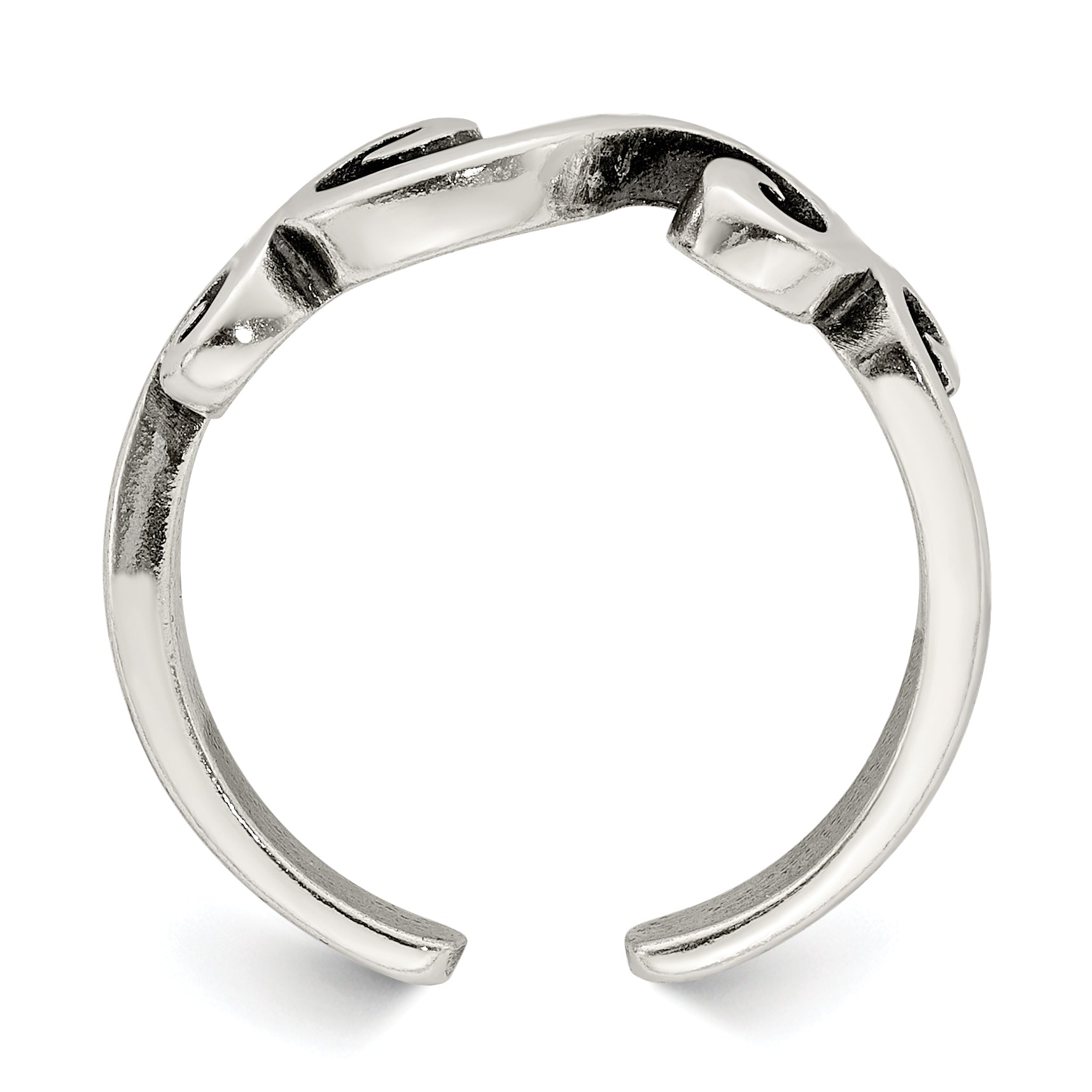 Sterling Silver Antiqued Toe Ring Secondary image