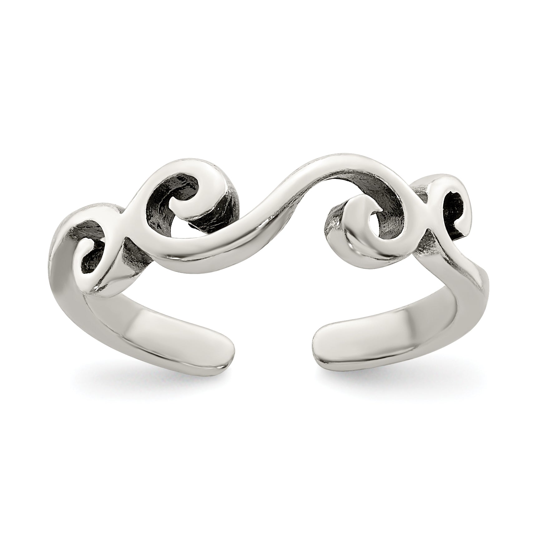Sterling Silver Antiqued Toe Ring Main image