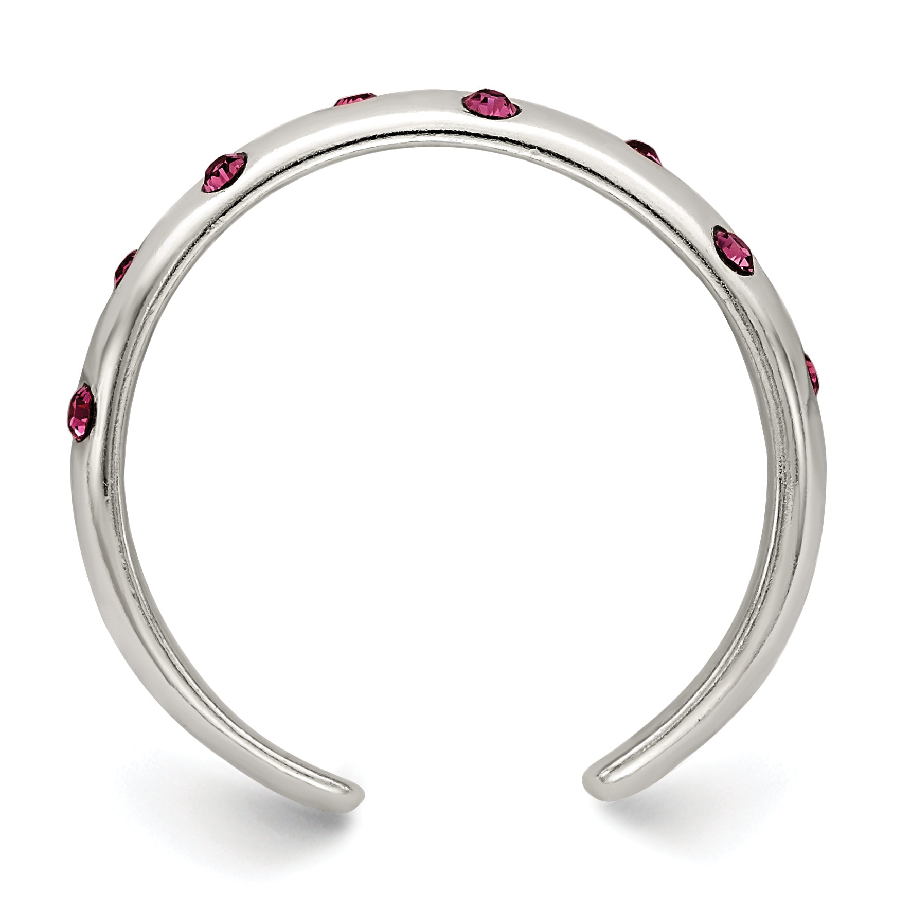 Sterling Silver Pink CZ Toe Ring Secondary image