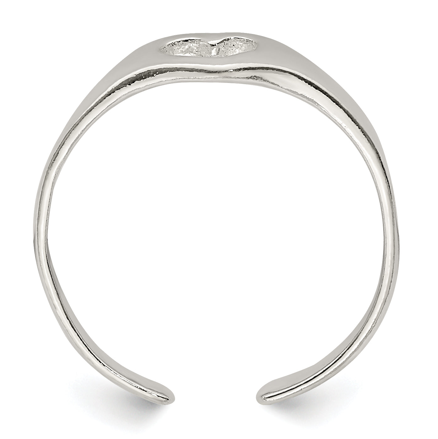 Sterling Silver Heart Toe Ring Secondary image