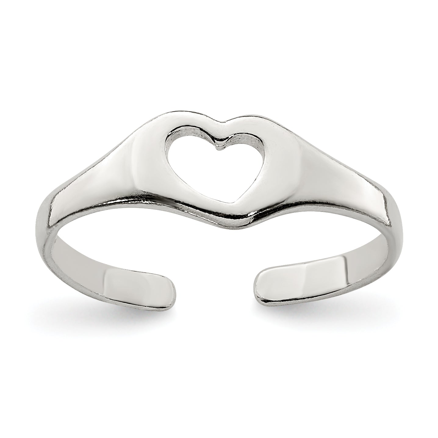 Sterling Silver Heart Toe Ring Main image