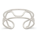 Sterling Silver Wave Toe Ring