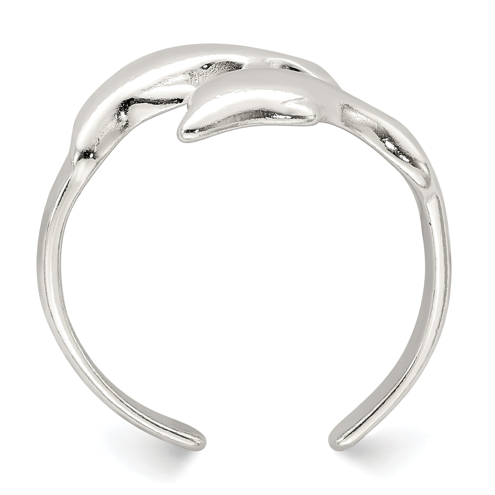 Sterling Silver Dolphin Toe Ring Secondary image