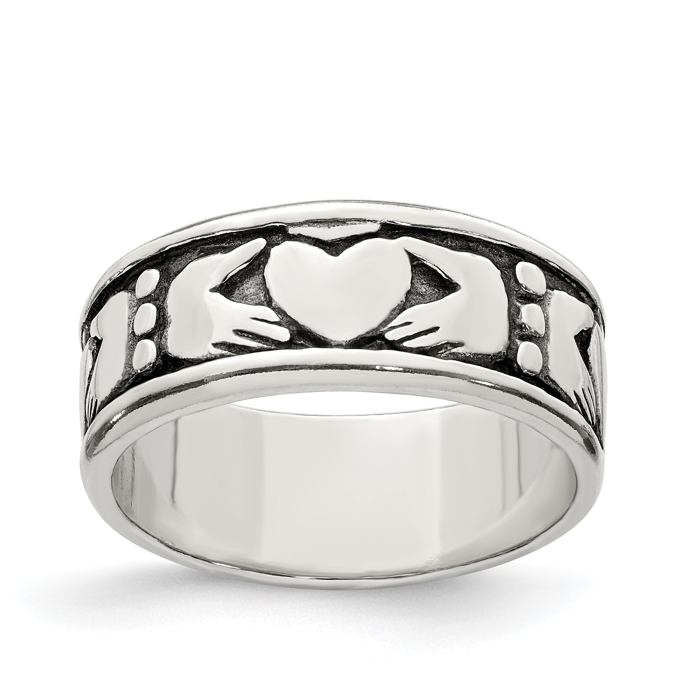 Sterling Silver Claddagh Design Ring Main image
