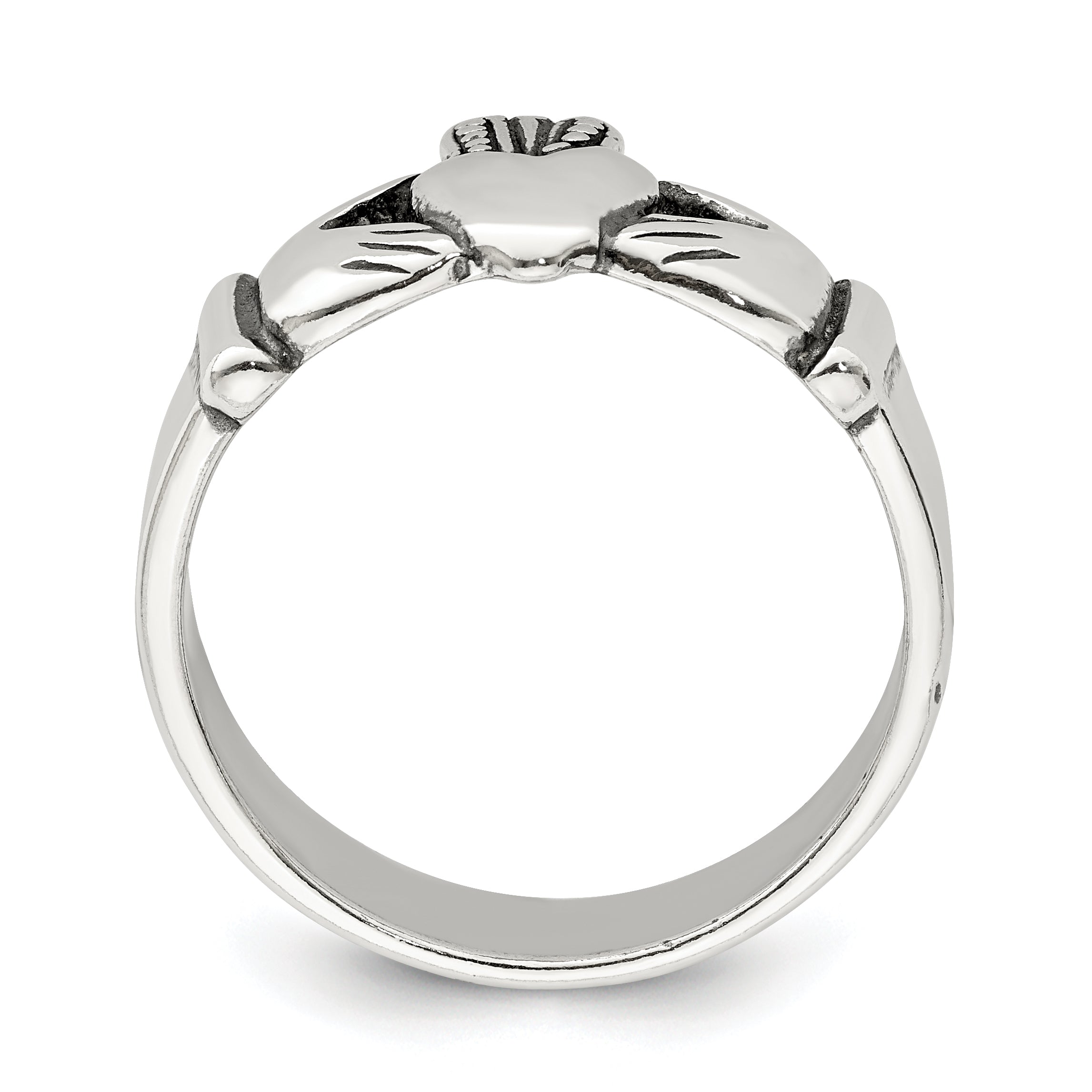 Sterling Silver Claddagh Design Ring Secondary image