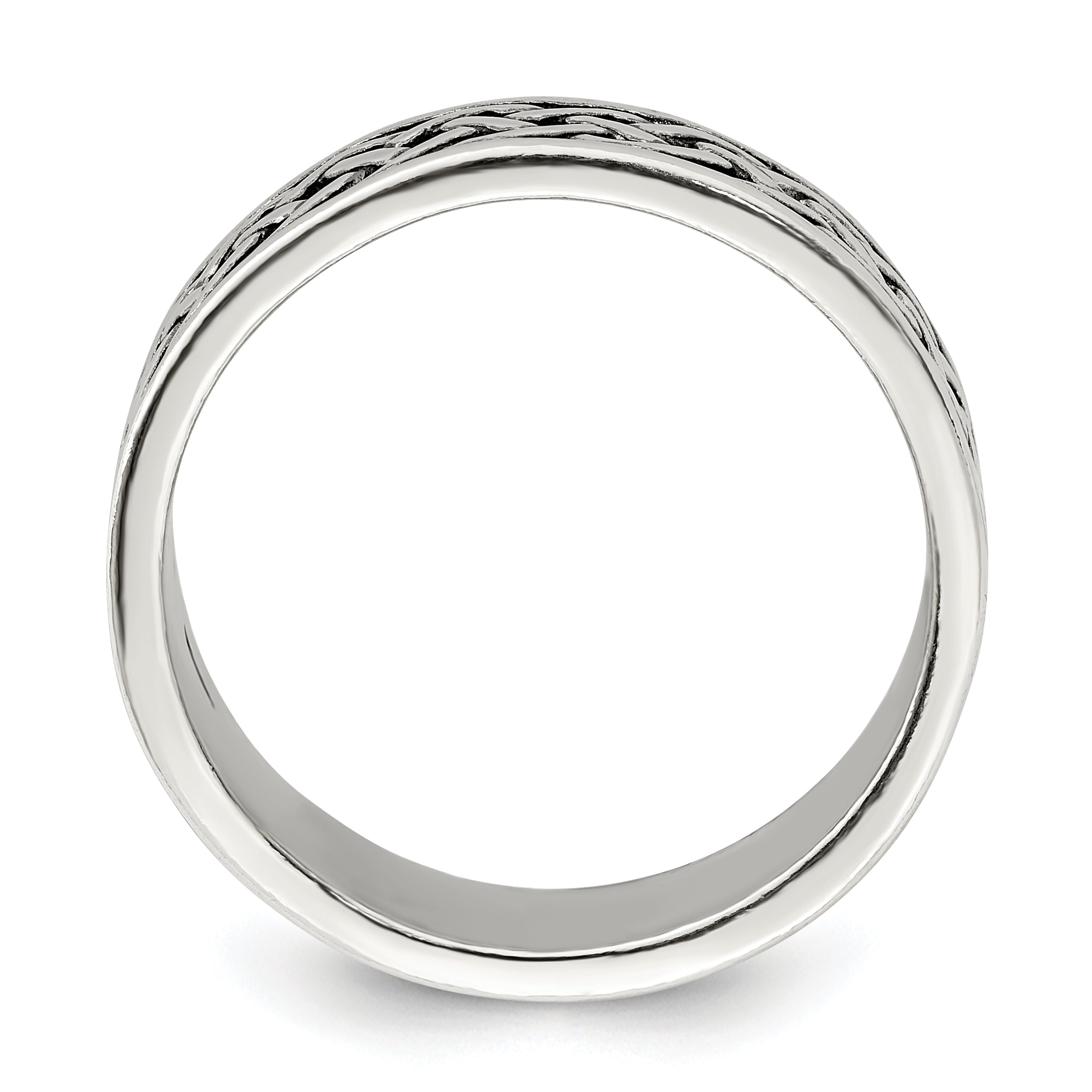 Sterling Silver Weave Design Ring Secondary image