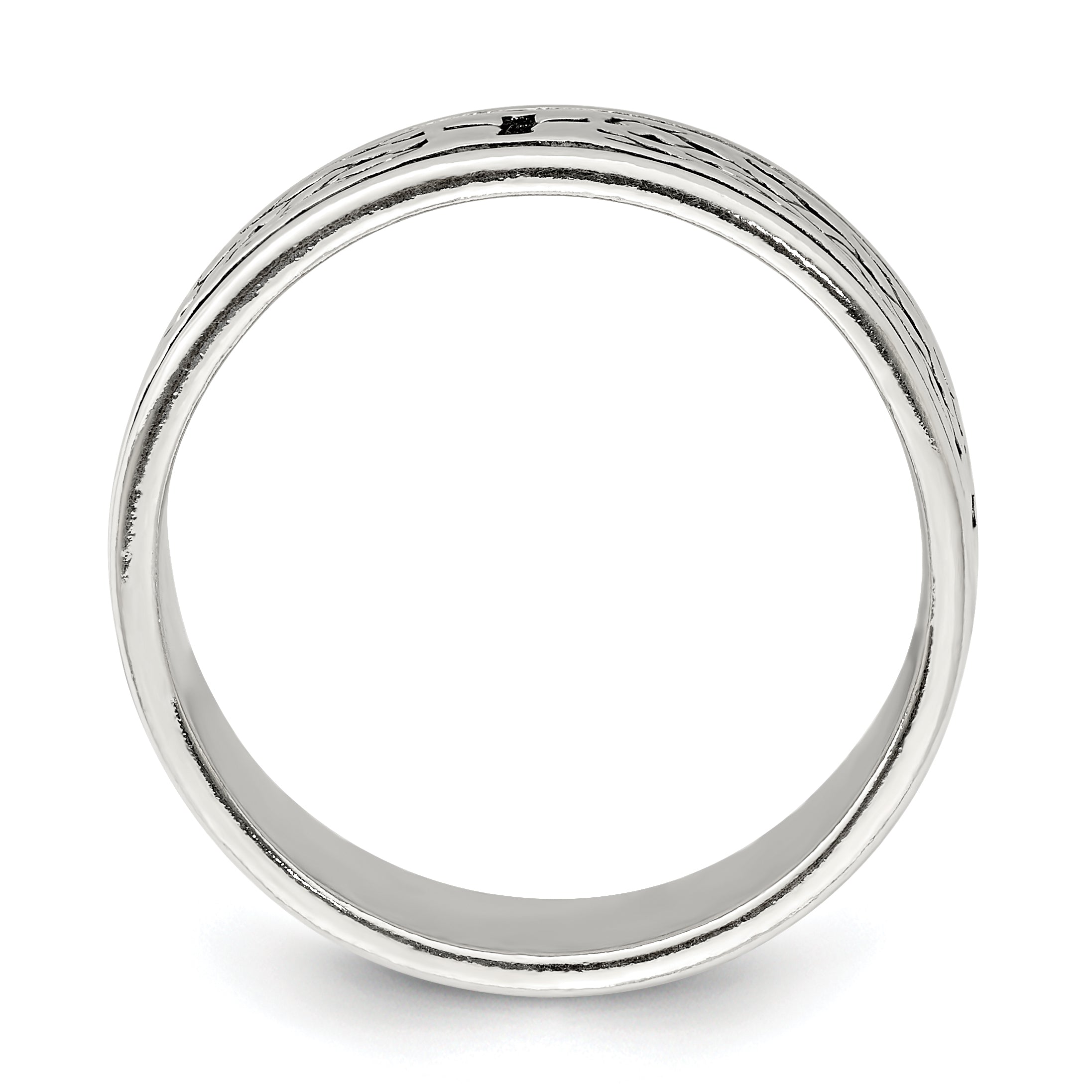 Sterling Silver Cross & Weave Design Ring Secondary image