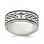 Sterling Silver Cross & Weave Design Ring