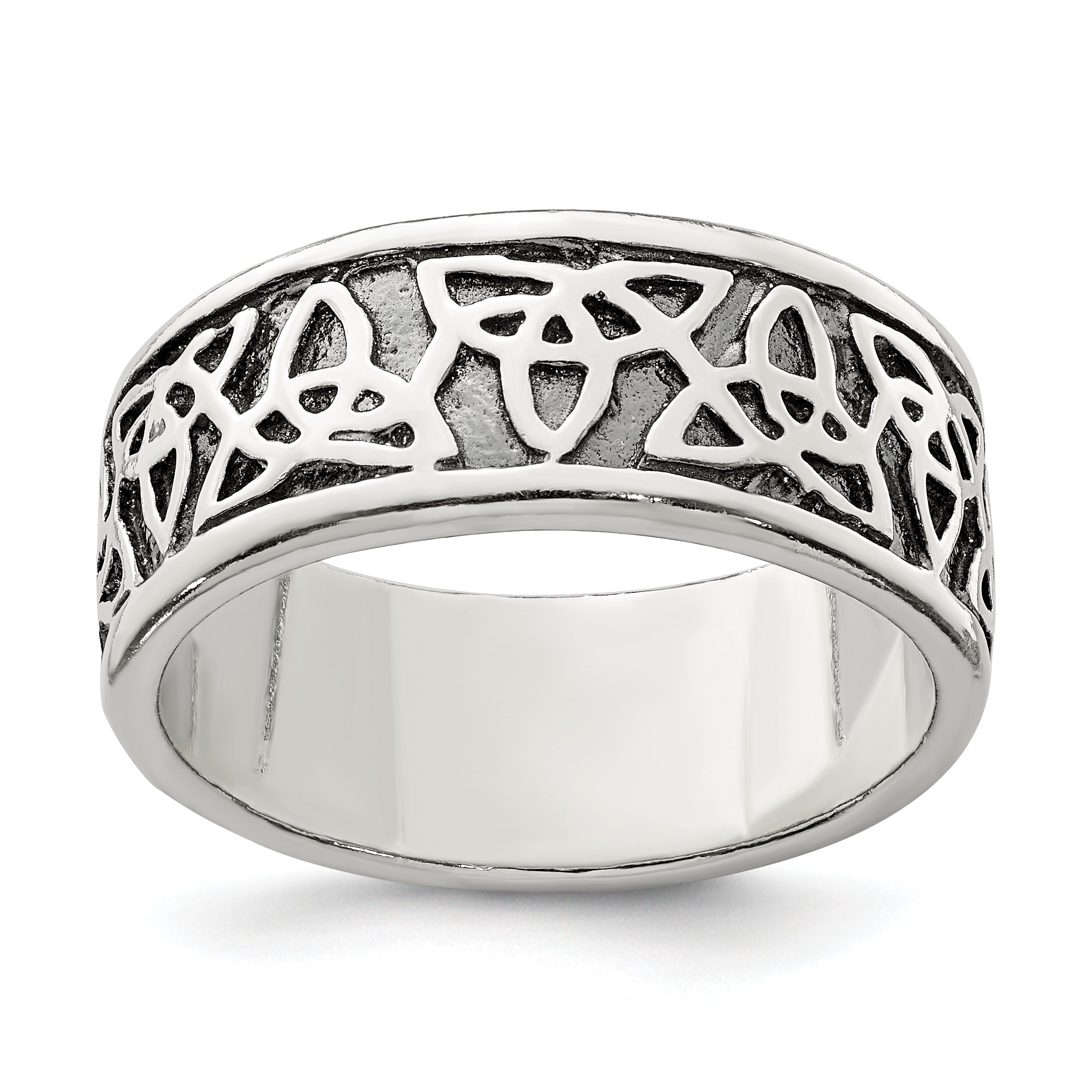 Sterling Silver Antiqued Celtic Knot Ring Main image