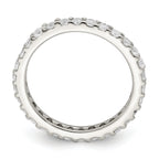 Sterling Silver Rhodium-Plated Cubic Zirconi Ring