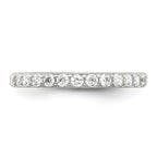 Sterling Silver Rhodium-Plated Cubic Zirconi Ring