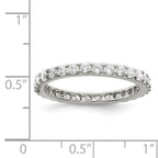Sterling Silver Rhodium-Plated Cubic Zirconi Ring