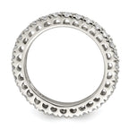 Sterling Silver Rhodium-plated CZ Anniversary Band