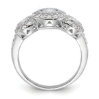 Sterling Silver Cubic Zirconi 3-stone Ring