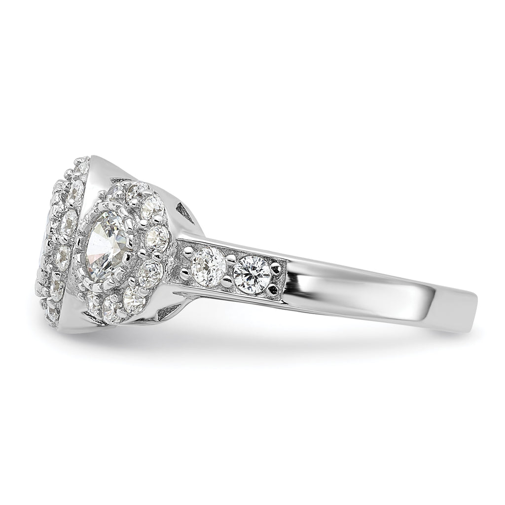 Sterling Silver Cubic Zirconi 3-stone Ring