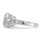 Sterling Silver Cubic Zirconi 3-stone Ring