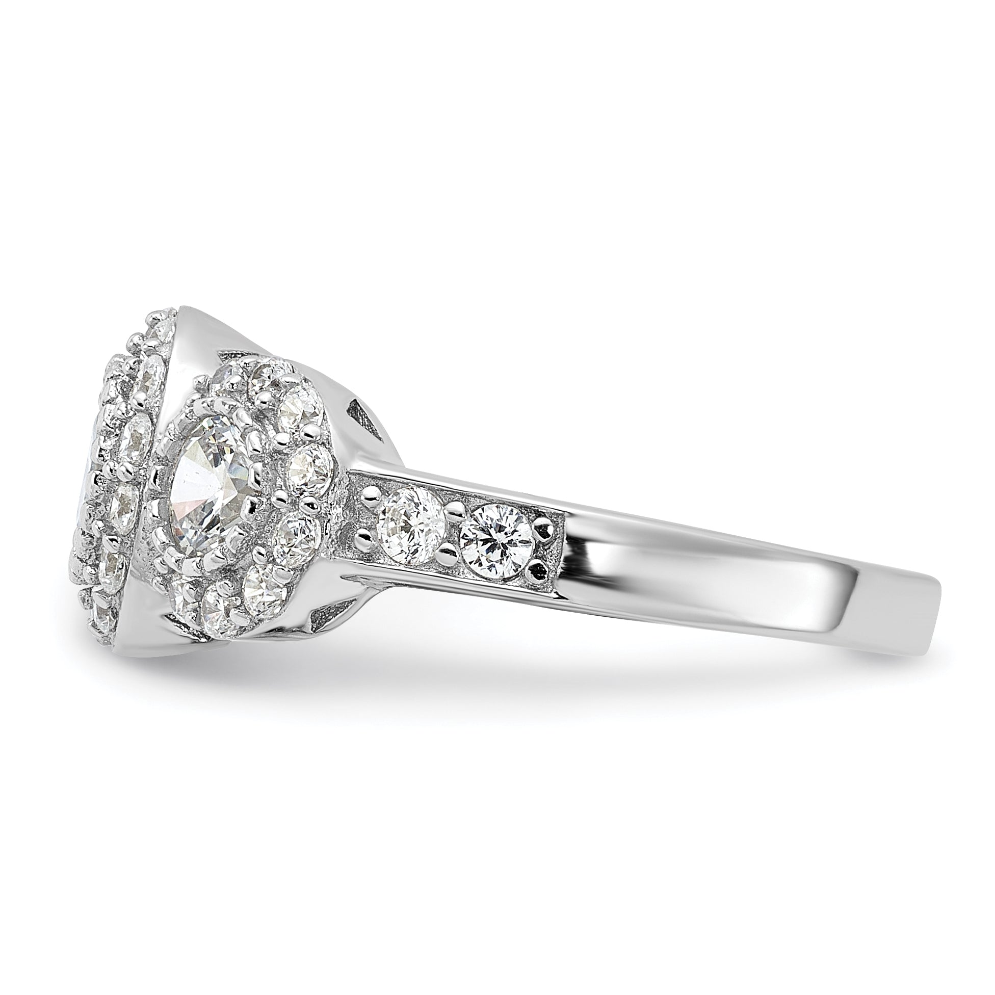 Sterling Silver Cubic Zirconi 3-stone Ring