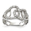 Sterling Silver Polished CZ Heart Ring