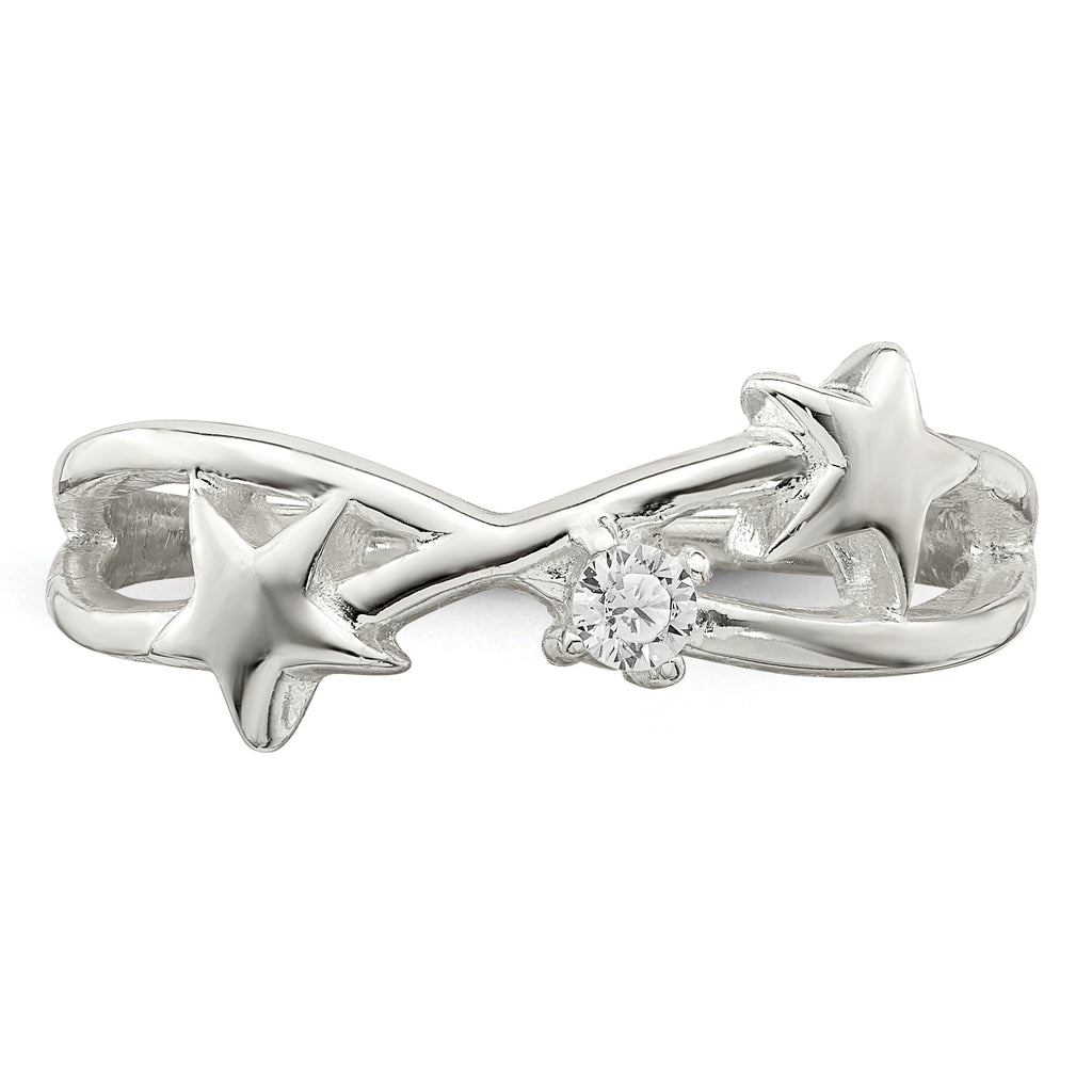 Sterling Silver Cubic Zirconi Star Ring