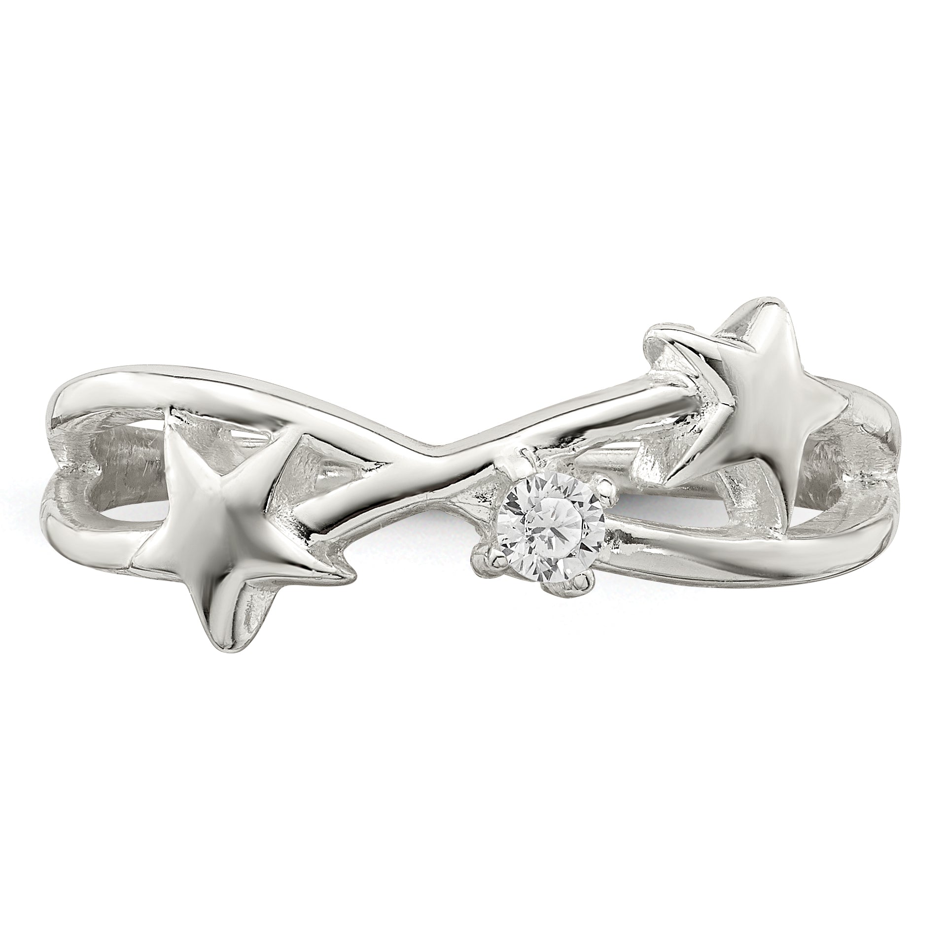 Sterling Silver Cubic Zirconi Star Ring