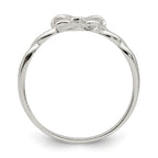 Sterling Silver CZ Bow Ring
