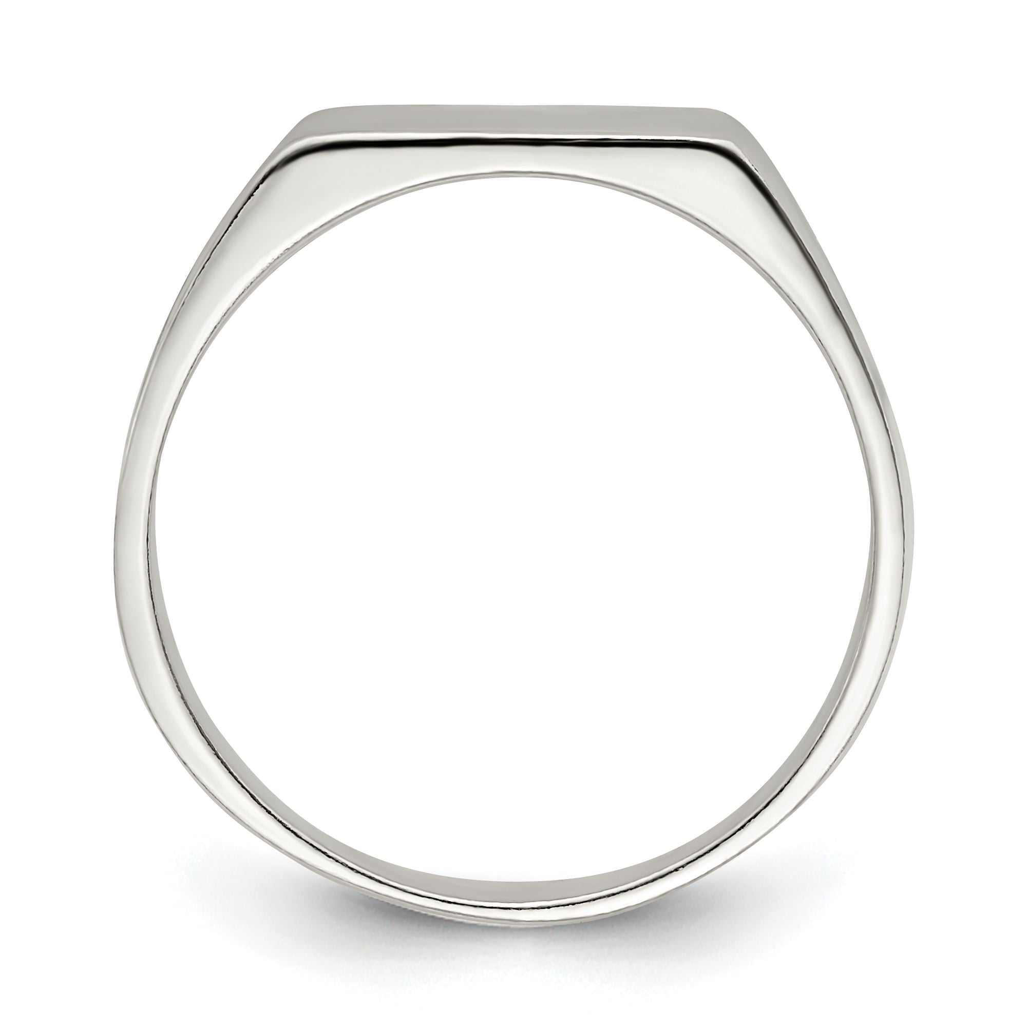 Sterling Silver 9x11mm Solid Back Signet Ring