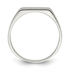 Sterling Silver 9x11mm Solid Back Signet Ring