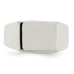 Sterling Silver 9x11mm Solid Back Signet Ring