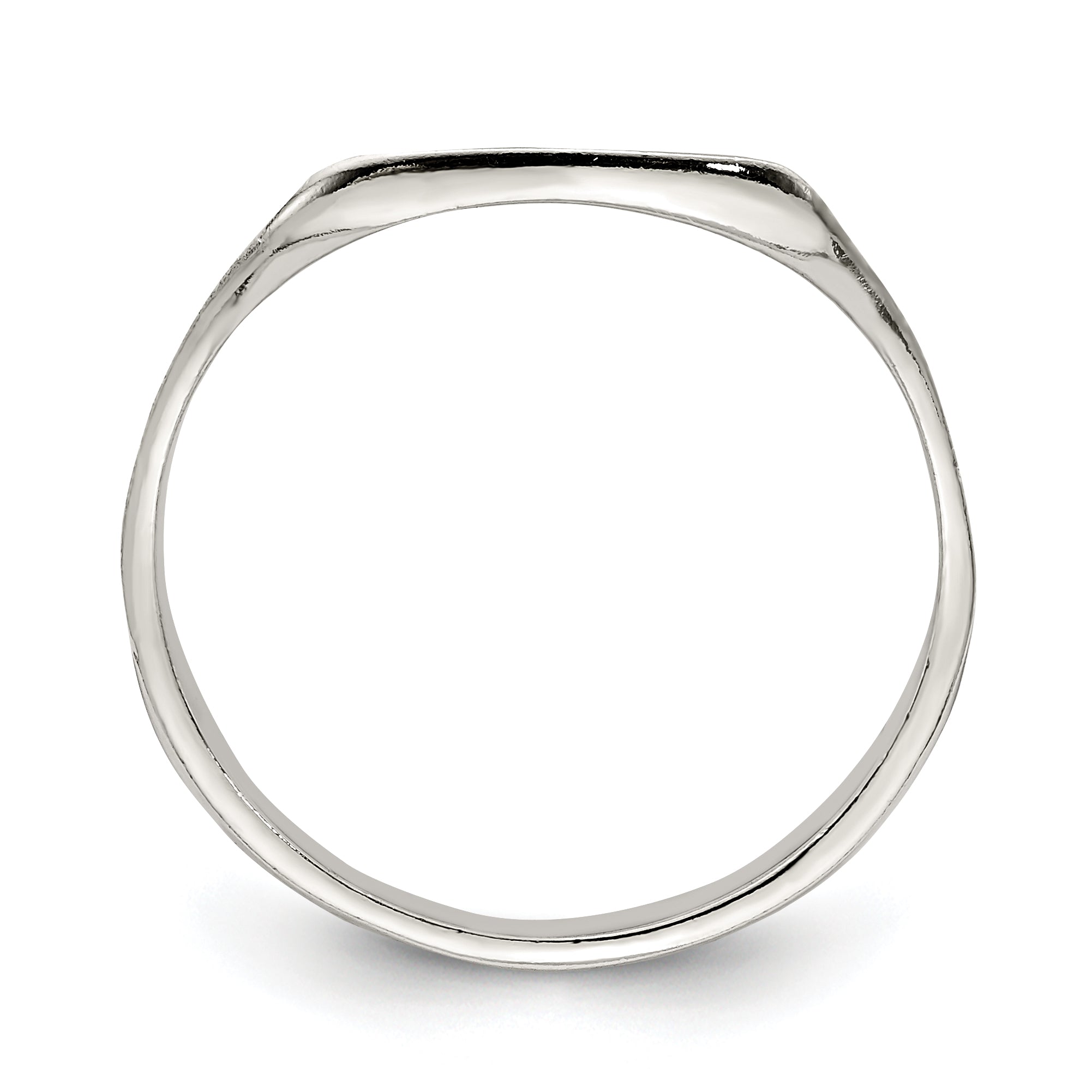 Sterling Silver 11x14mm Solid Back Signet Ring Secondary image