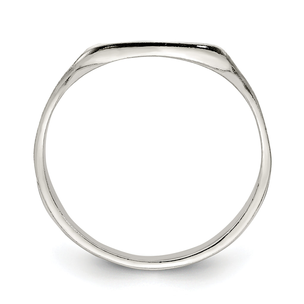 Sterling Silver 11x14mm Solid Back Signet Ring
