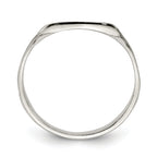 Sterling Silver 11x14mm Solid Back Signet Ring