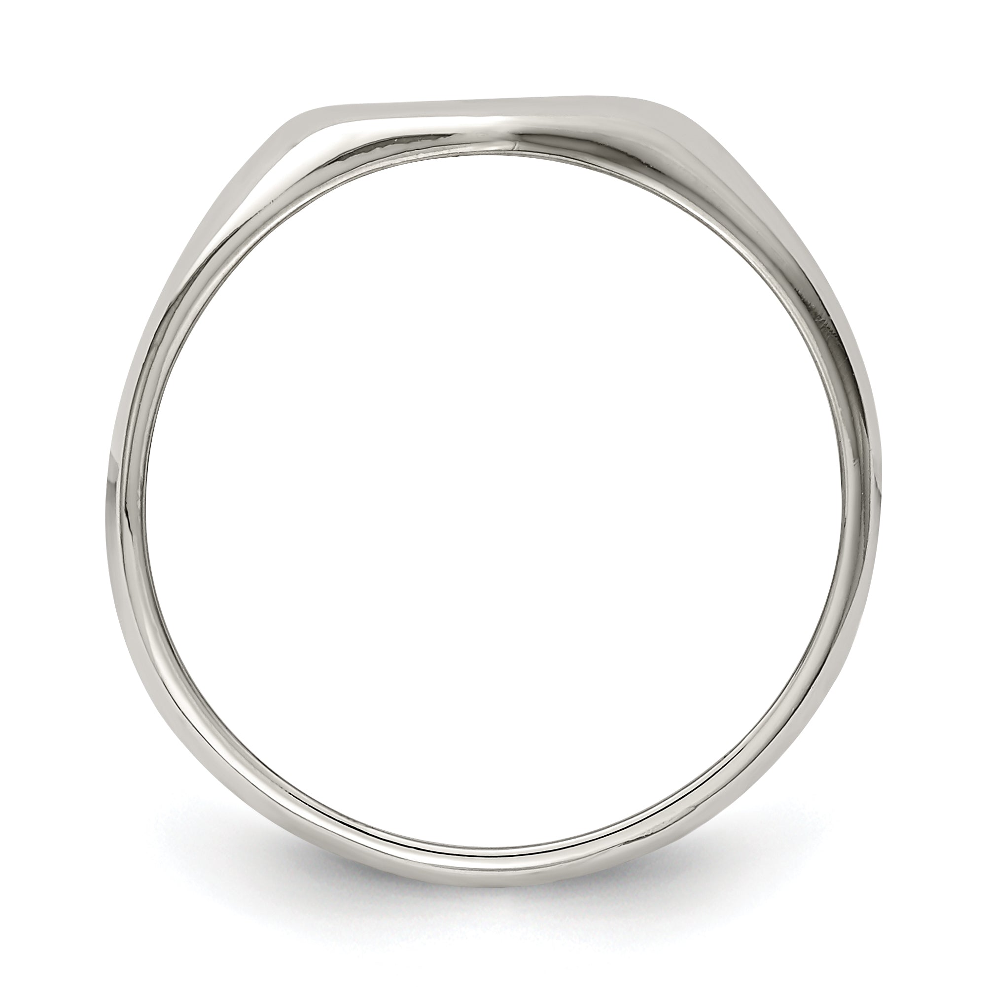 Sterling Silver Heart Signet Ring Secondary image