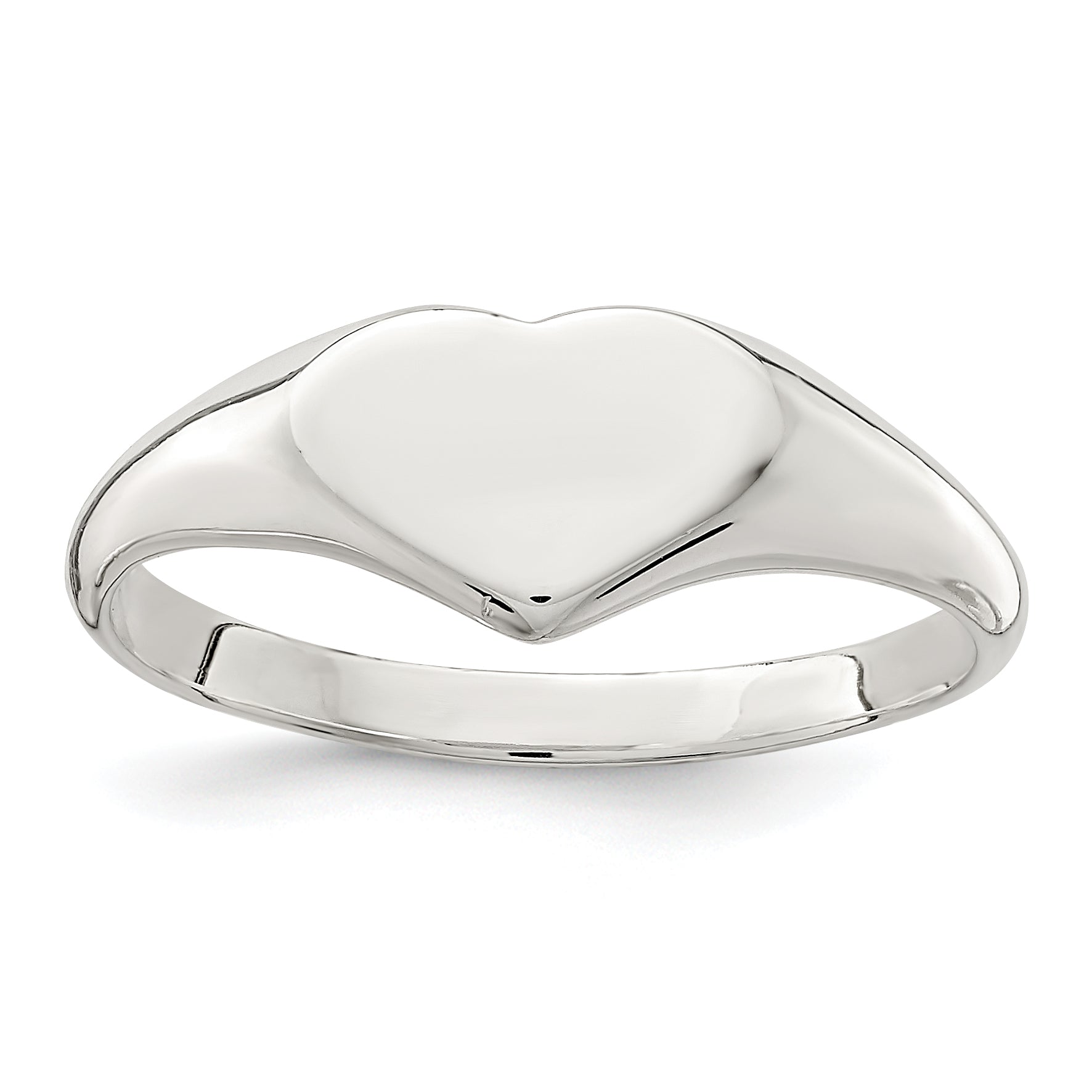 Sterling Silver Heart Signet Ring Main image