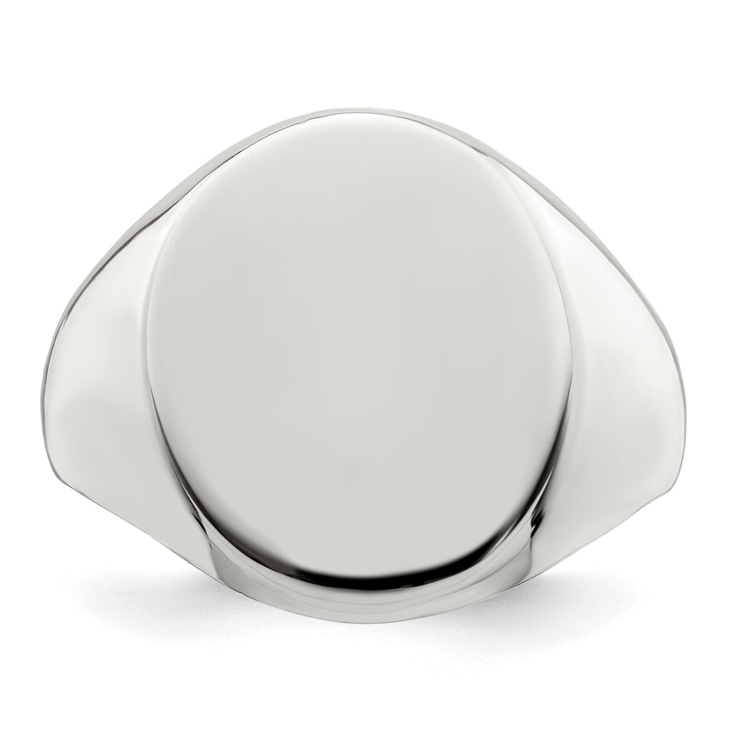 Sterling Silver 17x13mm Closed Back Signet Ring