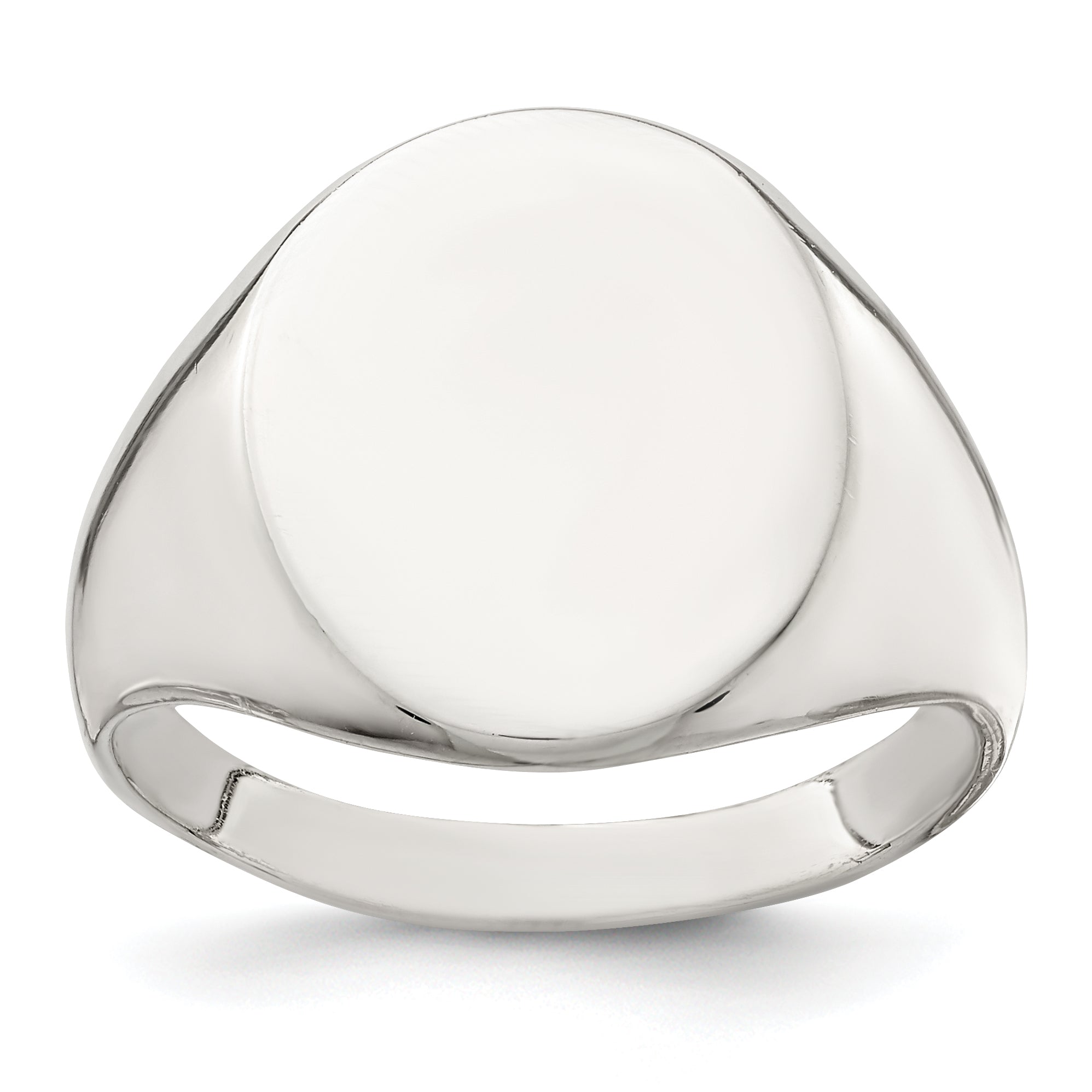 Sterling Silver 17x13mm Closed Back Signet Ring Main image