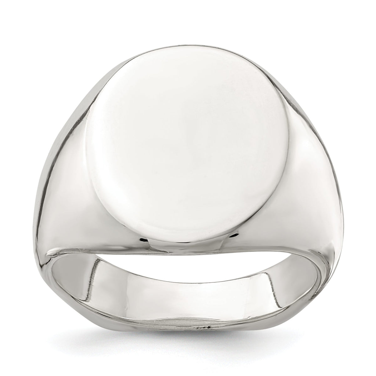 Sterling Silver 18x14mm Open Back Signet Ring - Sophia Jewelers Main image
