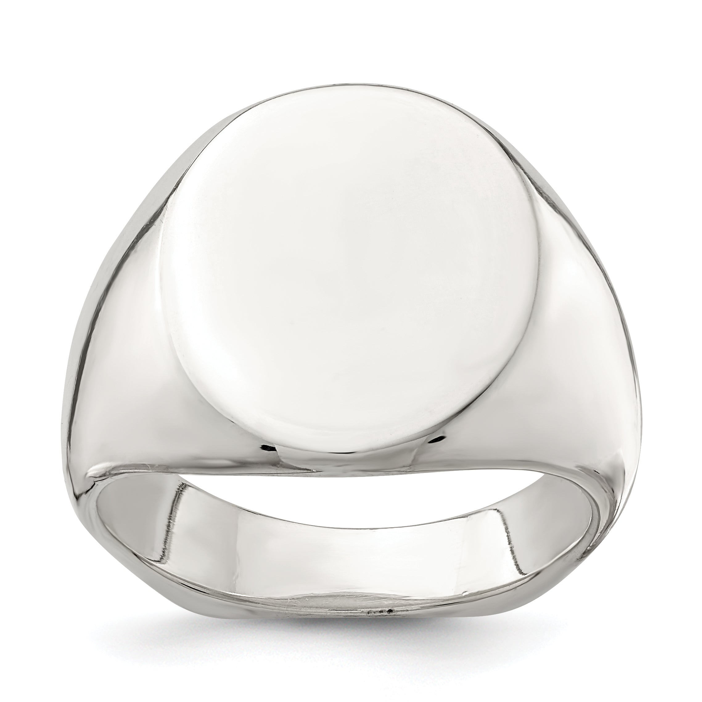 Sterling Silver 18x14mm Open Back Signet Ring Main image