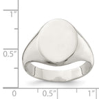 Sterling Silver 15x12mm Closed Back Signet Ring