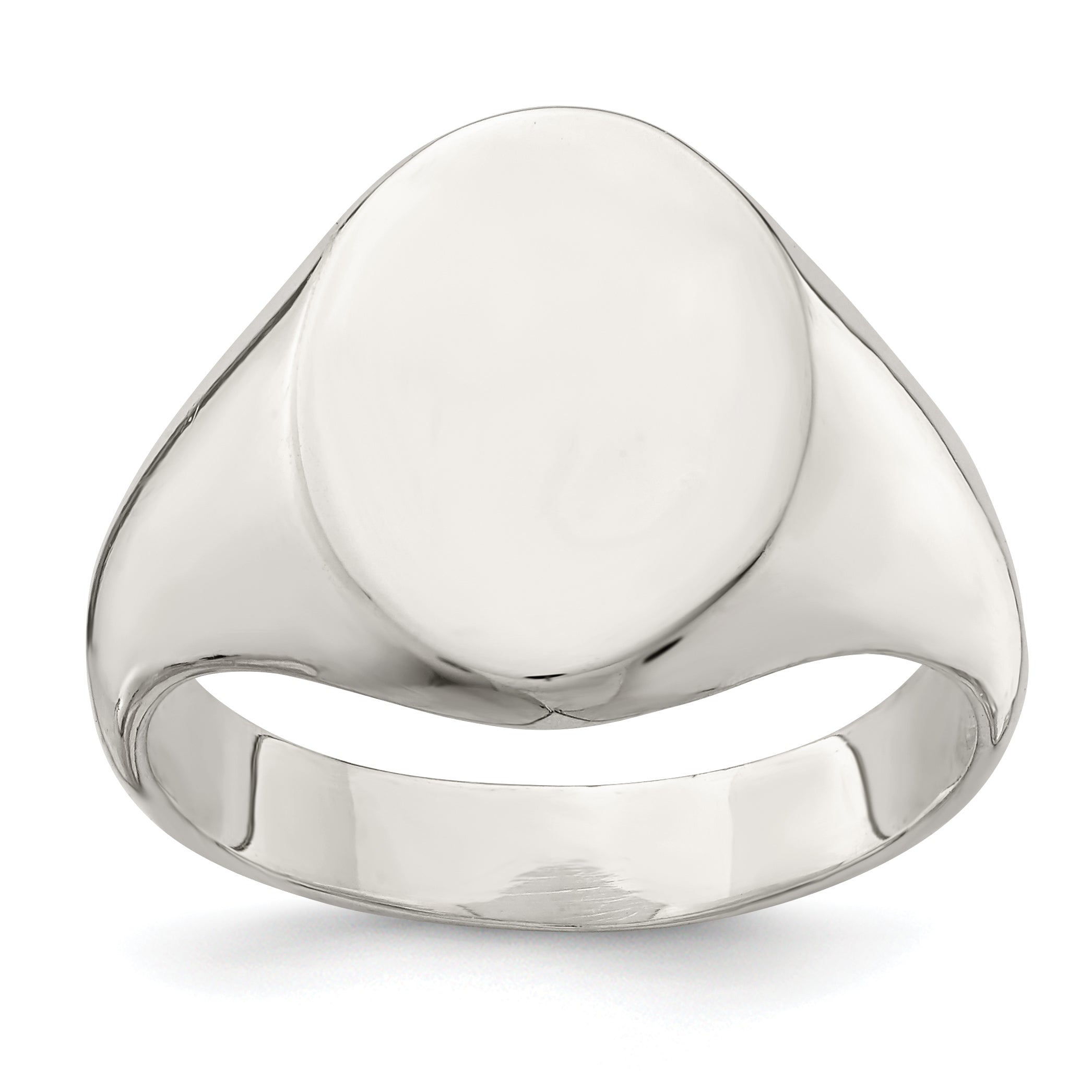 Sterling Silver 15x12mm Closed Back Signet Ring Main image