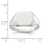 Sterling Silver 12x12mm Closed Back Signet Ring