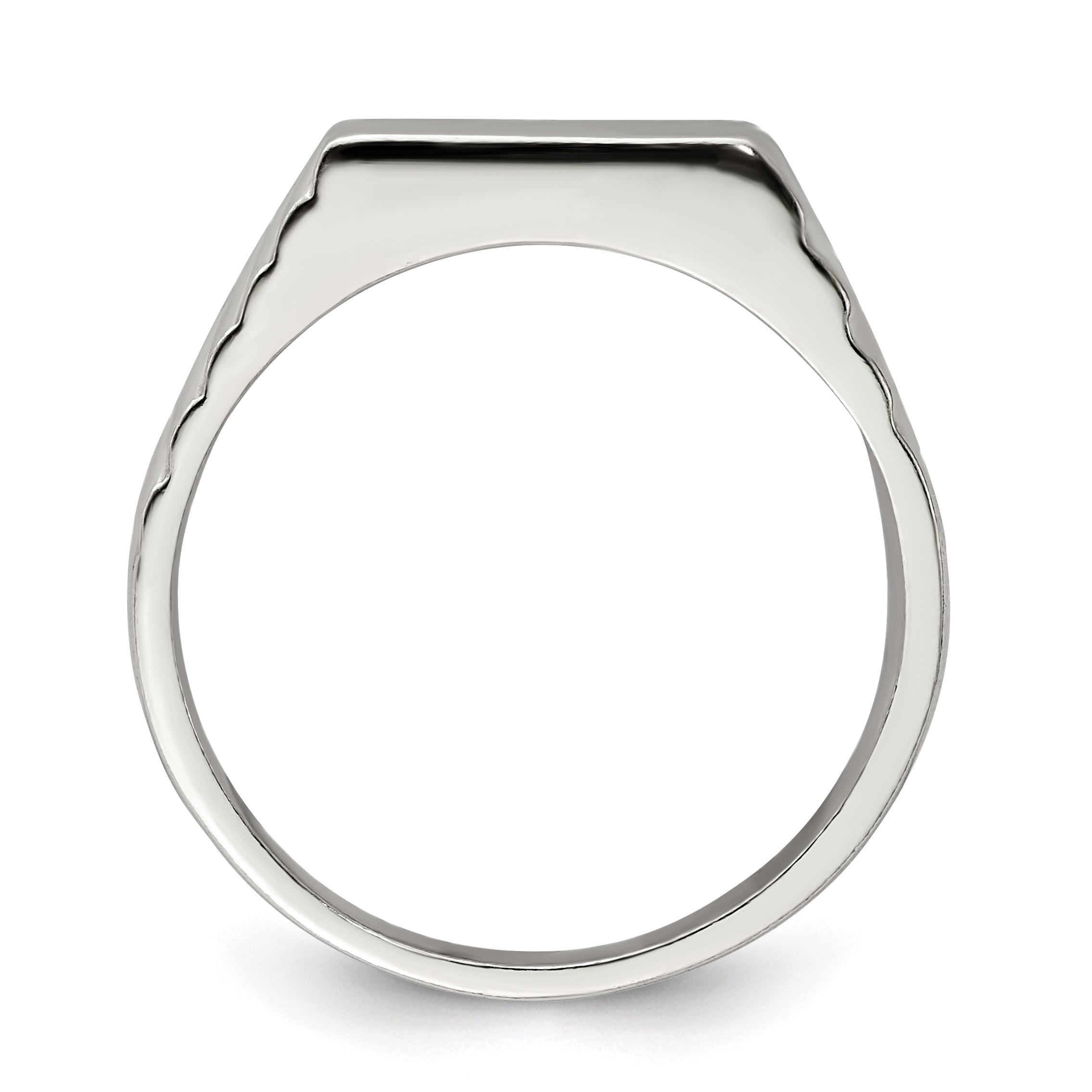 Sterling Silver 6x11mm Open Back Signet Ring Main image